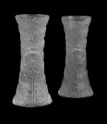 LALIQUE, PAIR OF 'PSYCHE' VASES, DESIGNED 2001, 21ST CENTURY