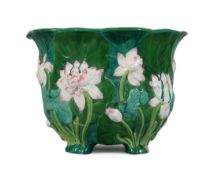 † MINTON (ENGLISH, FD. 1793), A MAJOLICA JARDINIÈRE, CIRCA 1900