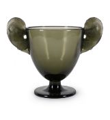 RENÉ LALIQUE (FRENCH, 1860-1945), 'BELIERS' VASE, DESIGNED 1925, PRE 1945