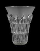 RENÉ LALIQUE (FRENCH, 1860-1945), 'FEUILLES' VASE, DESIGNED 1934, POST 1945