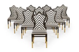 CHRISTIAN LACROIX MAISON (FD. 2010), A SET OF TEN DINING CHAIRS, EARLY 21ST CENTURY