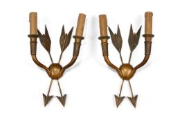MODERN, PAIR OF ARROW SCONCES, SECOND HALF 20TH CENTURY