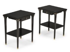 MAISON JANSEN (FRENCH, FD.1880), A PAIR OF MOUNTED SIDE TABLES, CIRCA 1960
