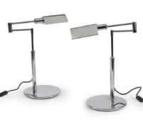 A PAIR OF ARTICULATED DESK LAMPS IN THE MANNER OF CEDRIC HARTMAN (AMERICAN, B.1929)