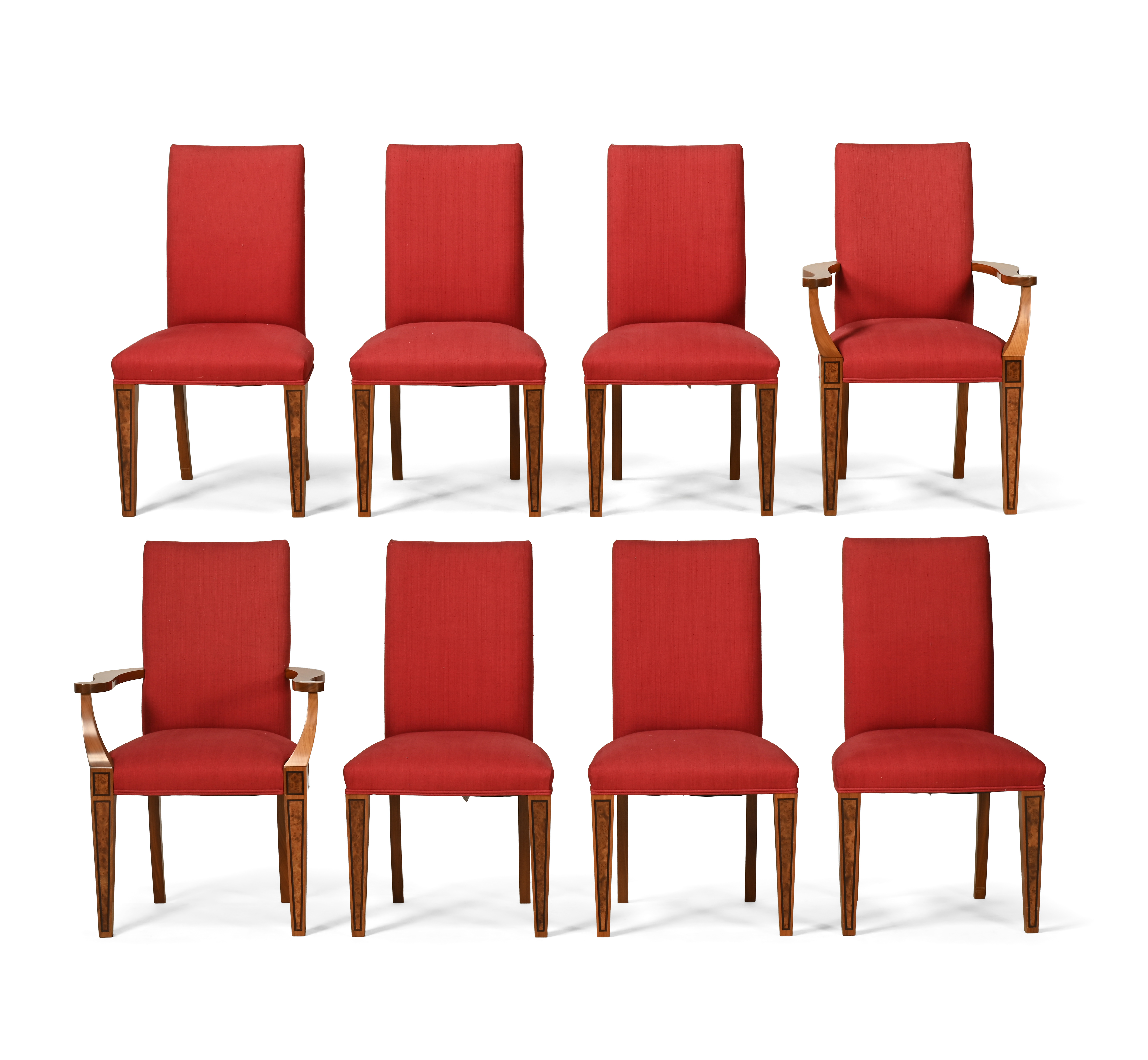 LINLEY (BRITISH, FD.1985), SET OF EIGHT DINING CHAIRS, CIRCA 2000