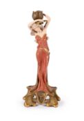 ERNST WAHLISS (AUSTRIAN, 1836-1900), FIGURAL CANDLESTICK, CIRCA 1900