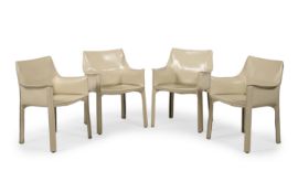 MARIO BELLINI (ITALIAN, B.1935), SET OF FOUR 'CAB' CHAIRS, DESIGNED IN 1977