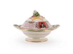 DAME LAURA KNIGHT (BRITISH, 1877-1970), 'CIRCUS' SERVING DISH WITH LID, DESIGNED 1934