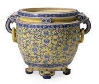 MINTON (ENGLISH, FD. 1793), A LARGE JARDINERE IN THE JAPANESE AESTHETIC STYLE, CIRCA 1890