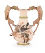 ALFRED STELLMACHER (AUSTRIAN, 1837-1906), TWIN-HANDLED WYVERN VASE, CIRCA 1885