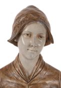 VALMORE GEMIGNANI (ITALIAN, 1878-1958), BUST OF A MAIDEN, EARLY 20TH CENTURY