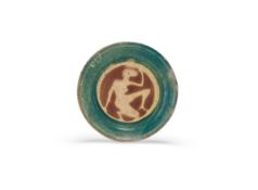 λ QUENTIN BELL (ENGLISH, 1910-1996) FOR FULHAM POTTERY, A CIRCULAR DISH, CIRCA 1985