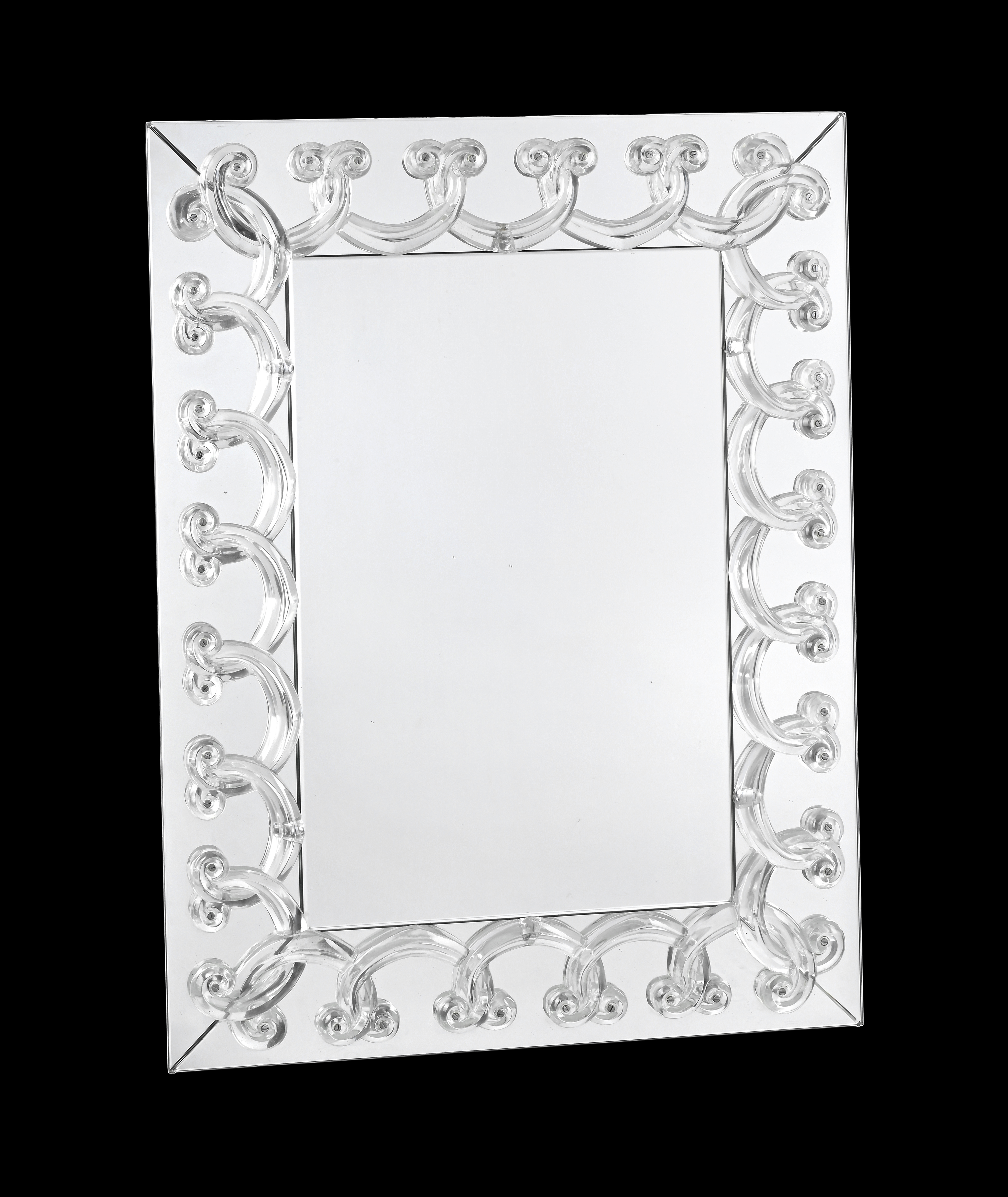 LALIQUE (FRENCH), 'RINCEAUX' MIRROR, DESIGNED 1950, SECOND HALF 20TH CENTURY