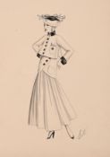 λ ERTÉ (FRENCH, 1892-1990), TAILORED JACKET FASHION DESIGN, 1914