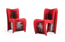 NUTTAPONG CHAROENKITIVARAKORN (THAI), A PAIR OF 'SEATBELT' CHAIRS, LATE 20TH CENTURY