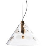 A HANGING PENDANT LIGHT IN THE MURANO STYLE