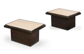 BELGOCHROM (BELGIAN) ATTRIBUTED, PAIR OF SIDE TABLES, CIRCA 1970