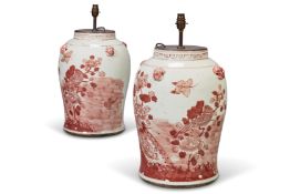 A PAIR OF CHINESE PINK ENAMELLED VASES, 20TH CENTURY