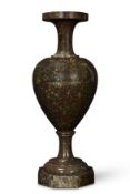 A CORNISH SERPENTINE VASE, SECOND HALF 19TH CENTURY, IN THE MANNER OF JOHN ORGAN, PENZANCE