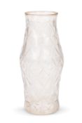 A CLEAR AND FACET-CUT BALUSTER STORM SHADE, INDIAN, 19TH CENTURY