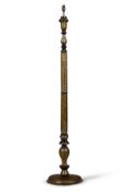 A KASHMIRI PAINTED WOOD FLOOR LIGHT, SECOND HALF 20TH CENTURY