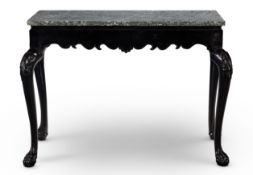 ‡ AN EBONISED HARDWOOD CENTRE TABLE, INDIAN, CIRCA 1900