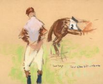 λ PAUL LUCIEN MAZE (FRENCH/BRITISH 1887-1979), PORTRAIT OF A JOCKEY IN LORD IVOR SPENCER-CHURCHILL’S