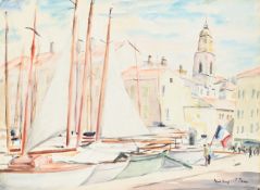 λ PAUL MAZE (FRENCH/BRITISH 1887-1979), THE OLD PORT, SAINT-TROPEZ, WITH NOTRE-DAME-DE-L'ASSOMPTION