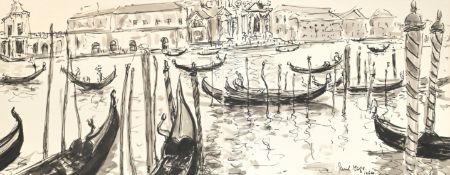 λ PAUL LUCIEN MAZE (FRENCH/BRITISH 1887-1979), GONDOLAS ON THE GRAND CANAL, VENICE