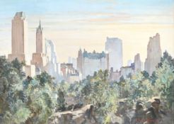 λ CHARLES CUNDALL (BRITISH 1890-1971), VIEW OF NEW YORK