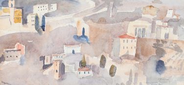 λ JUDY BUXTON (AUSTRALIAN B. 1961), HILLSIDE, SAN GIMIGNANO, TUSCANY: AFTER THE STORM