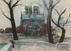 λ PAUL LUCIEN MAZE (FRENCH/BRITISH 1887-1979), NOTRE DAME SEEN FROM ILE SAINT LOUIS