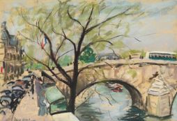 λ PAUL LUCIEN MAZE (FRENCH/BRITISH 1887-1979), PONT NEUF FROM THE QUAI DES GRANDS AUGUSTINS, PARIS
