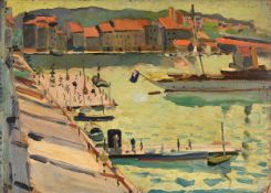 λ PAUL LUCIEN MAZE (FRENCH/BRITISH 1887-1979), YACHT IN TOULON HARBOUR