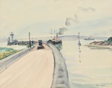 λ PAUL LUCIEN MAZE (FRENCH/BRITISH 1887-1979), AN ESTUARY SCENE WITH LIGHTHOUSE