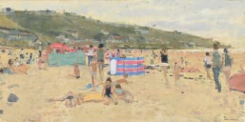 λ KEN HOWARD (BRITISH 1932-2022), THE RED UMBRELLA