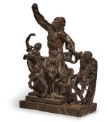 AFTER, THE ANTIQUE, A BRONZE FIGURAL GROUP OF LAOCOON