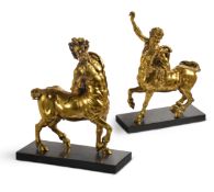 AFTER THE ANTIQUE, A PAIR OF BRONZE FIGURES OF THE FURIETTI CENTAURS, ITALIAN, 20TH CENTURY