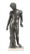 AFTER THE ANTIQUE, A LEAD FIGURE OF THE CAPITOLINE ANTINOUS, BY JOHN CHEERE, CIRCA 1760