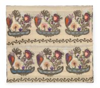 A GREEK ISLAND LINEN, SILK AND METAL THREAD EMBROIDERY, 19TH CENTURY