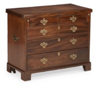 A GEORGE II MAHOGANY BACHELOR'S CHEST OF DRAWERS, CIRCA 1740