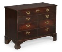 AN UNUSUAL GEORGE II MAHOGANY CHEST OF DRAWERS, CIRCA 1740