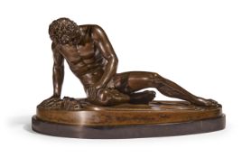 AFTER THE ANTIQUE, A LARGE BRONZE FIGURE OF THE DYING GAUL, 19TH CENTURY