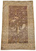 A RARE AND UNUSUAL SILK KOUM KAPI RUG, ISTANBUL, TURKEY, CIRCA 1910