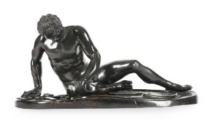 AFTER THE ANTIQUE, A BRONZE FIGURE OF THE DYING GAUL, 19TH CENTURY