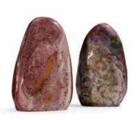 TWO POLISHED OCEAN JASPER SPECIMENS