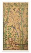 A CHINESE EXPORT WALLPAPER PANEL, PROBABLY 18TH CENTURY