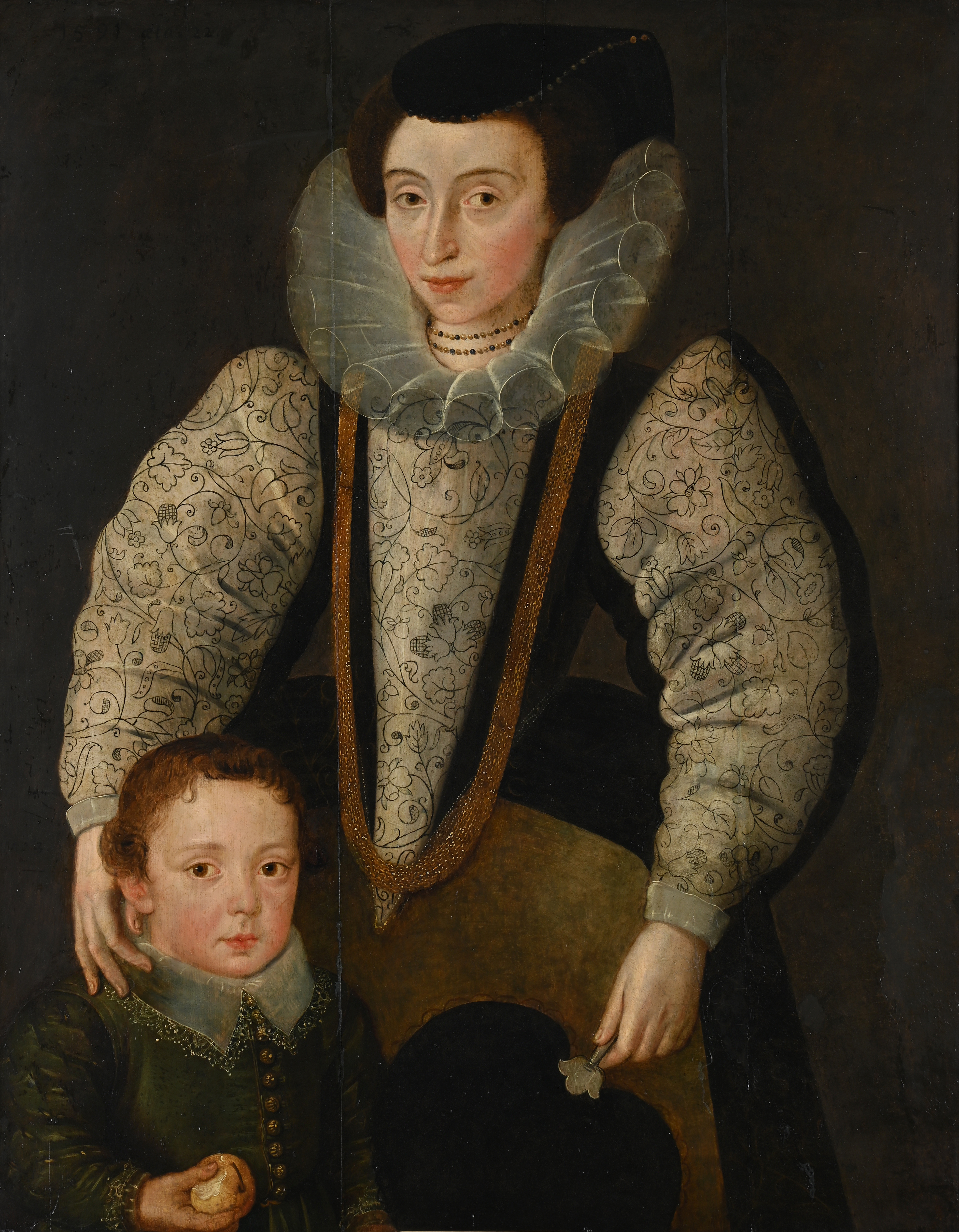 ENGLISH SCHOOL (LATE 16TH CENTURY), PORTRAIT OF A LADY AND A BOY