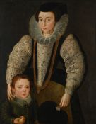 ENGLISH SCHOOL (LATE 16TH CENTURY), PORTRAIT OF A LADY AND A BOY