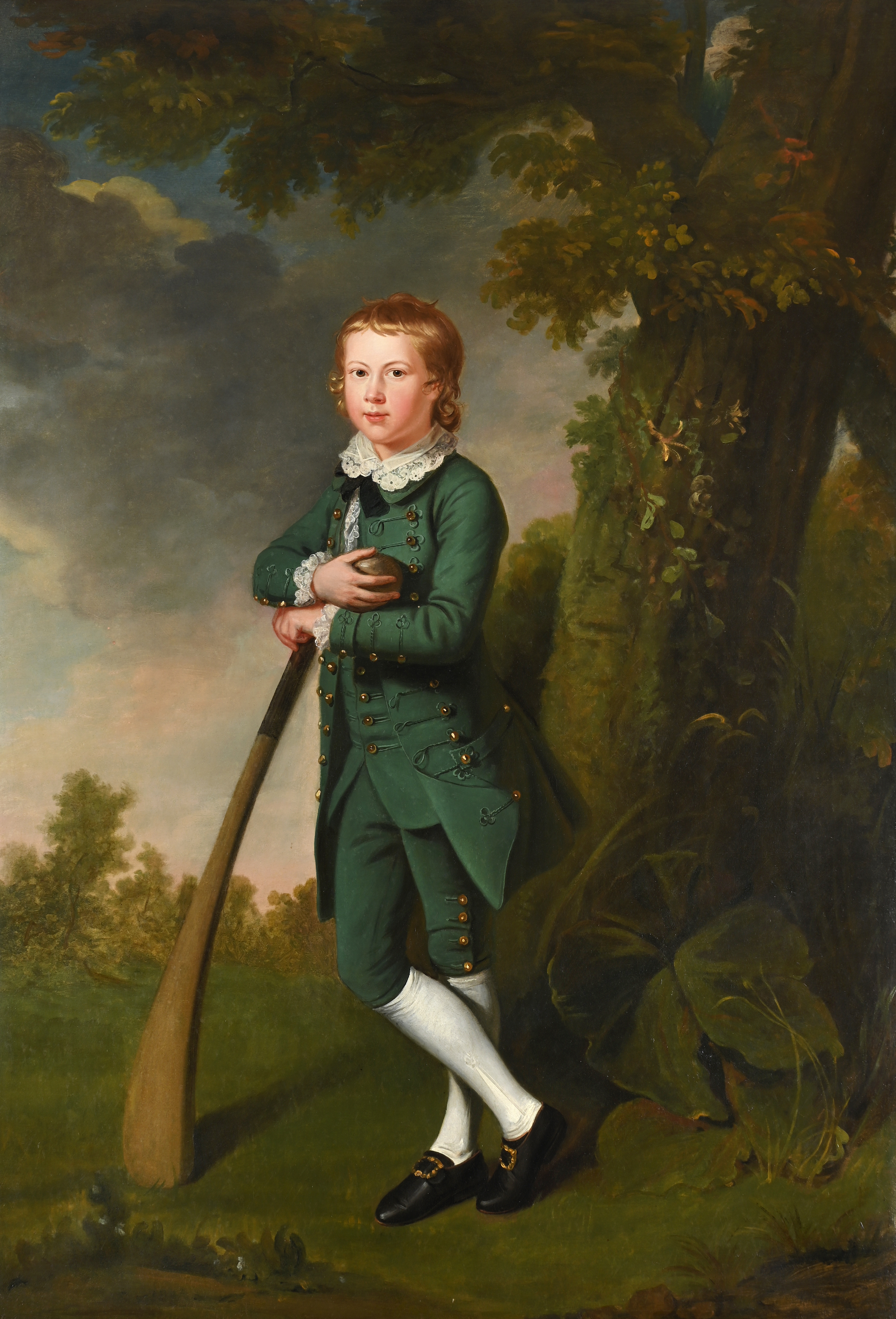 ATTRIBUTED TO THOMAS BEACH (BRITISH 1738 - 1806), PORTRAIT OF HERBERT NEWTON JARRETT III AS A BOY